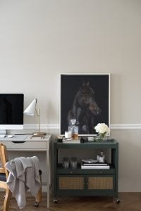 Styled Bar Cart in My Office - roomfortuesday.com